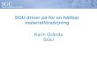 SGU driver på för en hållbar materialförsörjning, Karin Grånäs, SGU
