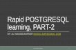 Rapid postgresql learning, part 2