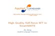 TAUS OPEN SOURCE MACHINE TRANSLATION SHOWCASE, Beijing, Jie Jiang, Applied language solutions, 23 April 2012
