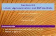 Lesson 12: Linear Approximation and Differentials (Section 21 slides)