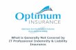 What is not covered by it indemnity and liability insurance