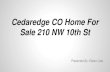 Cedaredge CO Home For Sale - 210 NW 10th St