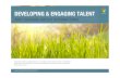 Developing & Engaging Talent
