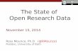 The State of Open Research Data - OpenCon 2014