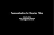 Personalisation for Smarter Cities