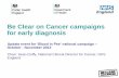 Be Clear on Cancer awareness event - London 10 September 2013