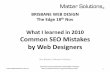 Common SEO Mistakes by Website Designers