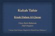 Kuliah Tafsir, Ustaz Fatris Bakaram, 2nd Week