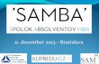 SAMBA Slovakia v roku 2013 a budúcnosť - 11.12.2013