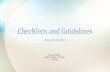 Checklists and guidelines - Diretrizes para uma boa interface
