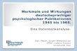 Merkmale und Wirkungen deutschsprachiger psychologischer Publikationen 1945 bis 1965 – Eine Datenbankanalyse.