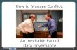 How to Manage Conflict: An Inevitable Part of Data Governance