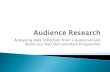 Audience Research Results Analysis
