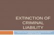 Extinction of criminal liability