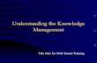 Understanding Of Knowledge Management
