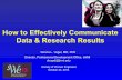How to Effectively Communicate Data & Research Results