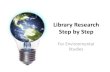 Library research for Environmental Studies at UCSD
