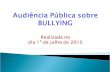 Audiência pública sobre bullying
