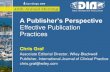Effective Publication Practices