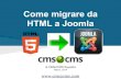 Come Migrare da HTML a Joomla