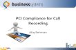 PCI Compliance for Call Recording