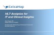 Hl7 Analytics for IT and Clinical Insights