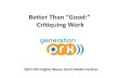 Getting Past "Good:" Critiquing Audio Work