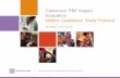 Annual Results and Impact Evaluation Workshop for RBF - Day Six - Cameroon PBF Impact Evaluation - Midline Qualitative Study Protocol