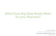 What Does Big Data Really Mean for Your Business?