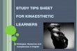 Study tips (Kinaesthetic