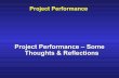 Project performance - some thoughts and reflections