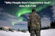 "Why People Don't Experience God" Acts 6:8-7:50