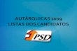 CANDIDATOS PSD - ALMODÔVAR - AUTÁRQUICAS 2009
