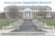 Library  Vendor Negotiation Research Report