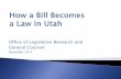 How a Bill Becomes a Law in Utah