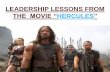 Hercules Lessons- Leadership & Management