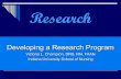Developing a Research Program