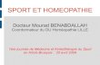Sport et Homeopathie 25 Avril 2009