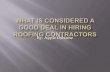 What is considered a good deal in hiring