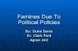 Famines Due To Political Policies