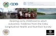 Relating early childhood to adult outcomes Cebu longitudinal health and nutrition survey