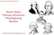 Youth Ideas: Famous American Thanksgiving Quotes
