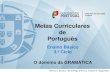Metas Curriculares de Português- 3 ciclo gramatica
