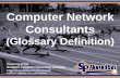 Computer Network Consultants (Glossary Definition) (Slides)