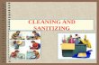 Cleaning and sanitizing