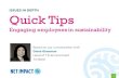 Quick Tips: Engaging Employees in Sustainability