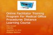 Online facilitator training program for medical office procedures