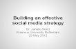 Building an effective social media strategy