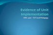 Evidence of unit implementation