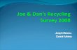 Joe & Dan’S Recycling Survey 2008 New Format